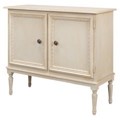 French Provincial Painted Side Cabinet