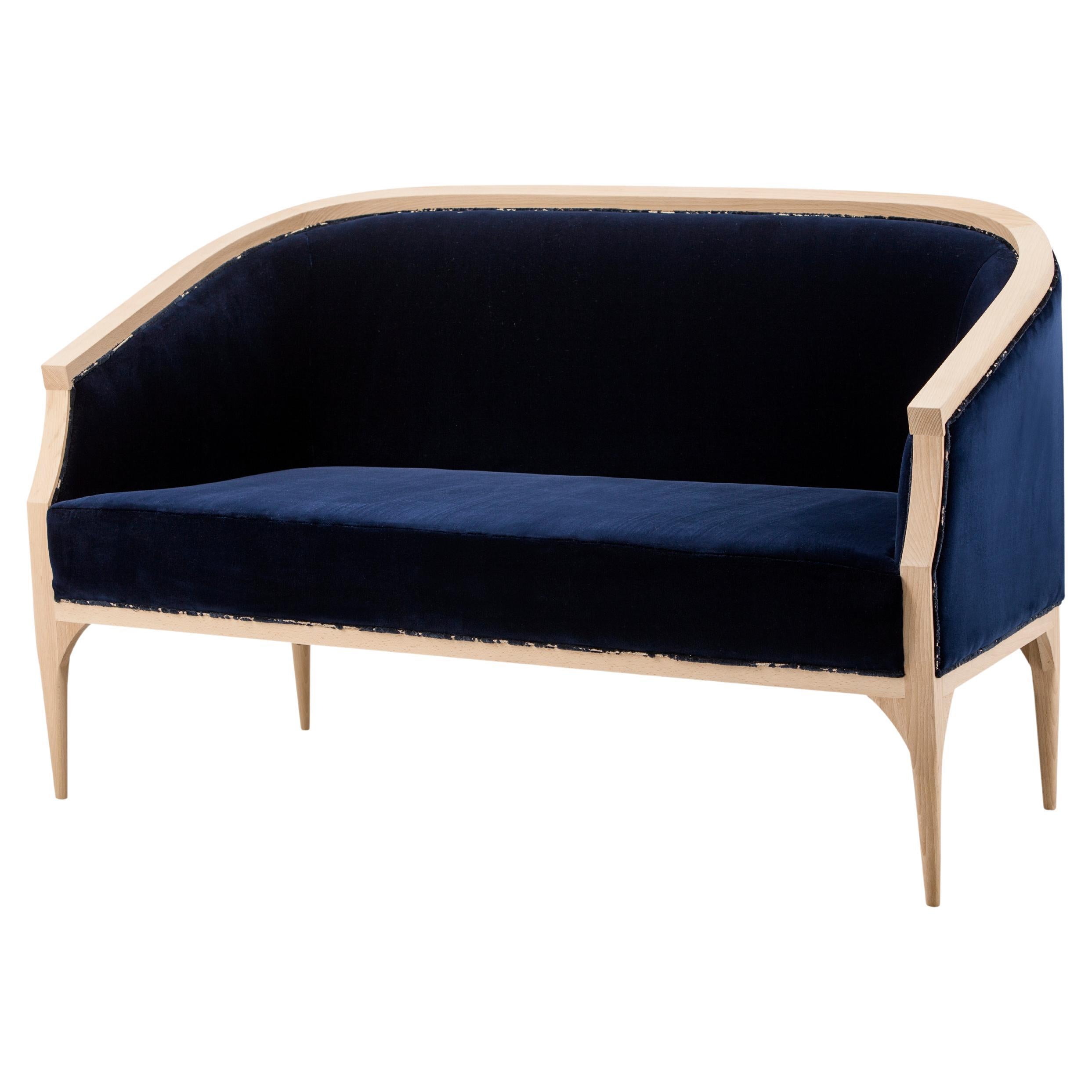 Loveseat francés provincial Paris al estilo de los años 30, hecho a mano por Greenapple