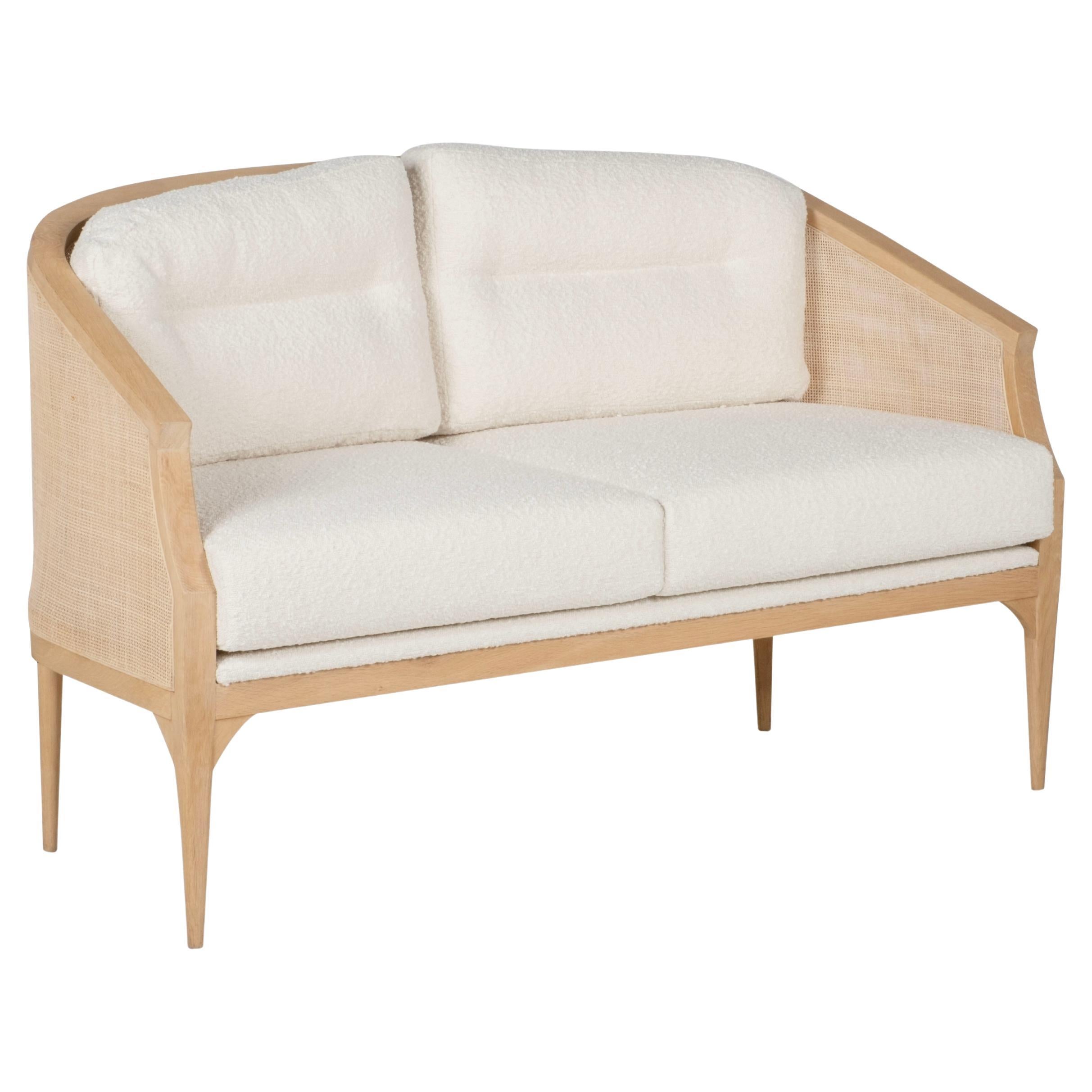 Loveseat francés provincial Paris al estilo de los años 30, hecho a mano por Greenapple