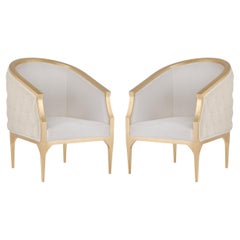 Ensemble de 2 fauteuils de style provincial français Paris dans le style des années 1930, par Greenapple