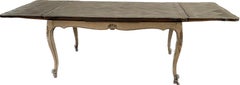 French Provincial Parquetry Top Extension Dining Table