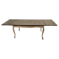 French Provincial Parquetry Top Extension Dining Table