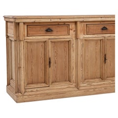 French Provincial Pine Buffet, 19th Century, Two-Tone Design, France