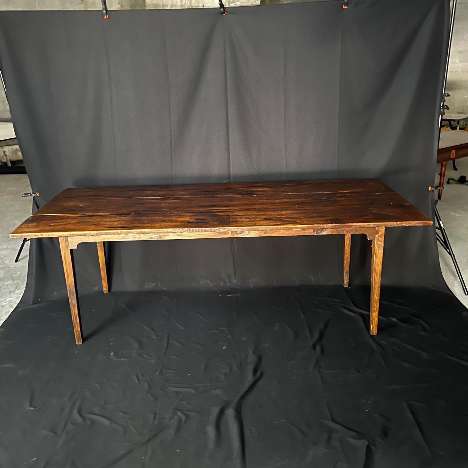French Provincial Pine Farm Dining Table For Sale 4