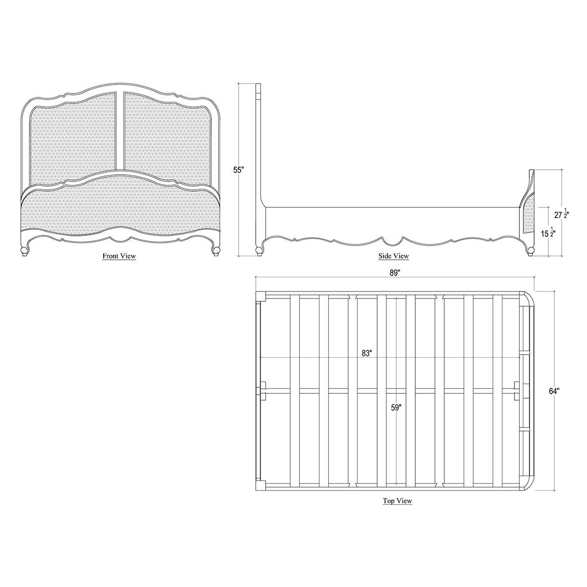 French Provincial Queen Bed For Sale 1