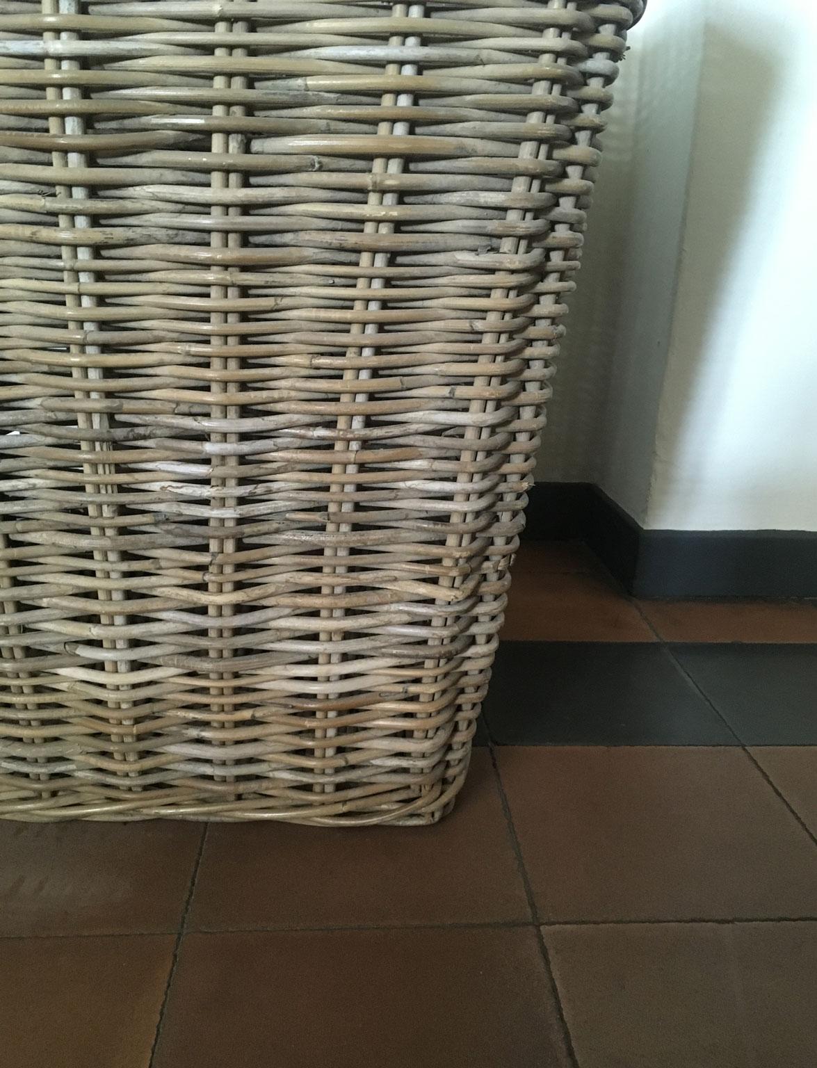 French Provincial Rattan Planter Chachepot For Sale 1