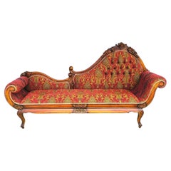 French Provincial Récamier Chaise Lounge Fainting Sofa 