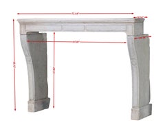 French Provincial Reclaimed Fireplace Surround In Hard Limestone