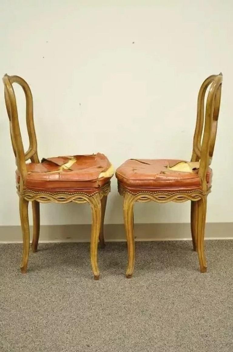 Sedie da pranzo French Rococo con schienale Pretzel Hollywood Regency - Set di 6 In condizioni buone in vendita a Philadelphia, PA