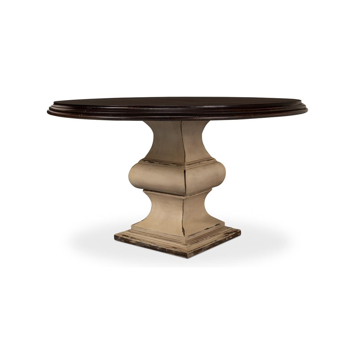 Contemporary French Provincial Round Dining Table For Sale