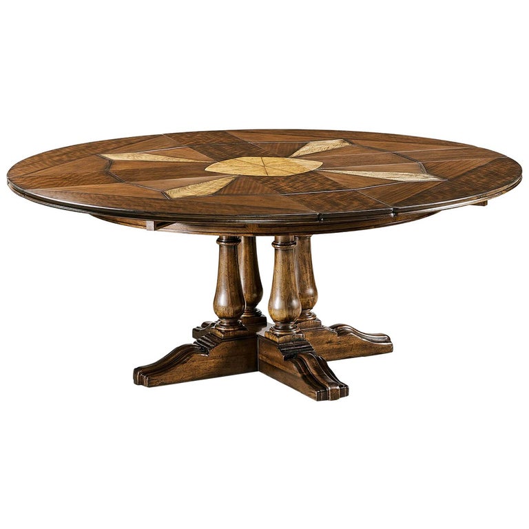 French Provincial Round Extension Dining Table For Sale at 1stDibs