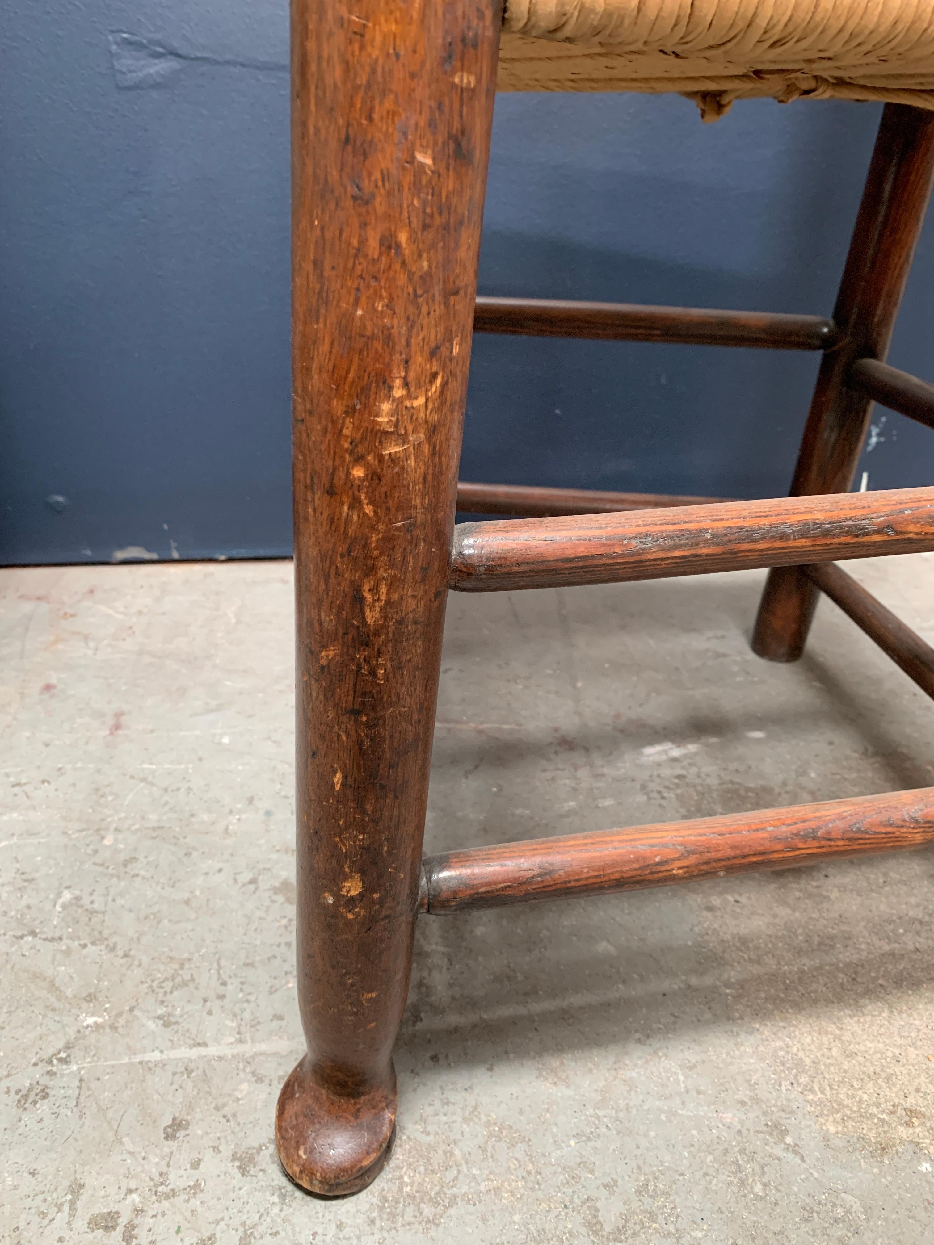 French Provincial Rush Seat Ladder Back Dining Chair 3