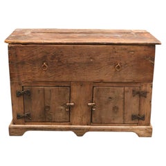 French Provincial Rustic Buffet Cabinet in Solid Wood, Circa 1900