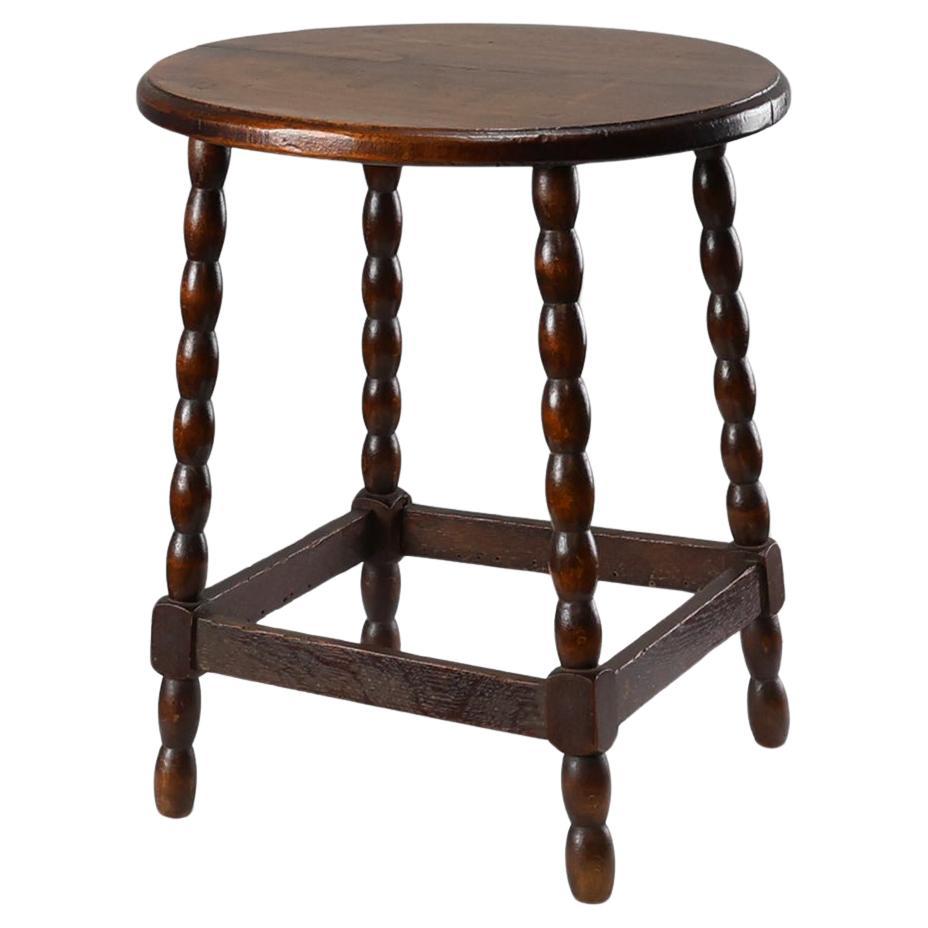 French Provincial Rustic Oak Stool, circa 1900