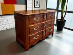 French Provincial Serpentine Commode / Chest of Drawers