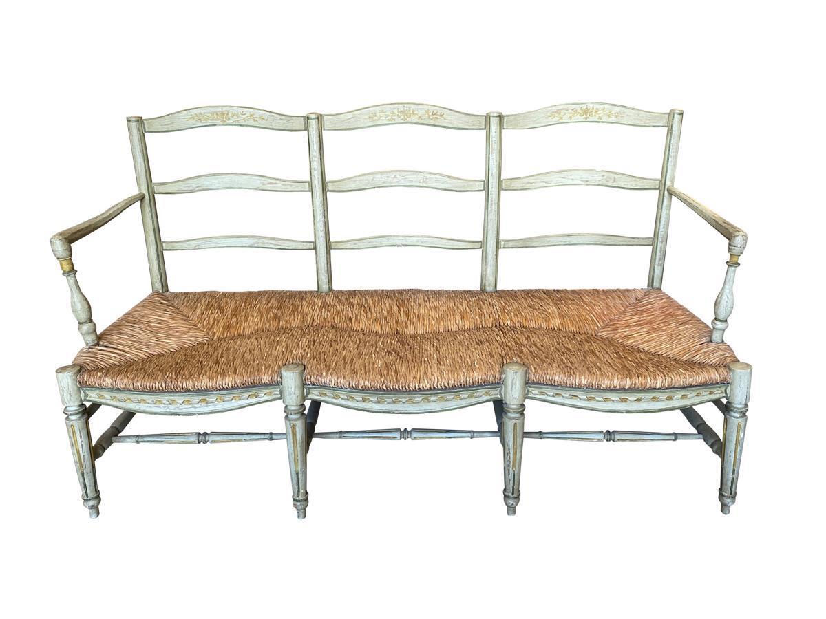French Provincial Settee with Fauteuils, Painted, 18th Century 5