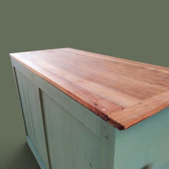 French Provincial Shop Counter, Painted Pine and Fruitwood, 1930s