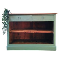 French Provincial Shop Counter, Painted Pine and Fruitwood, 1930s