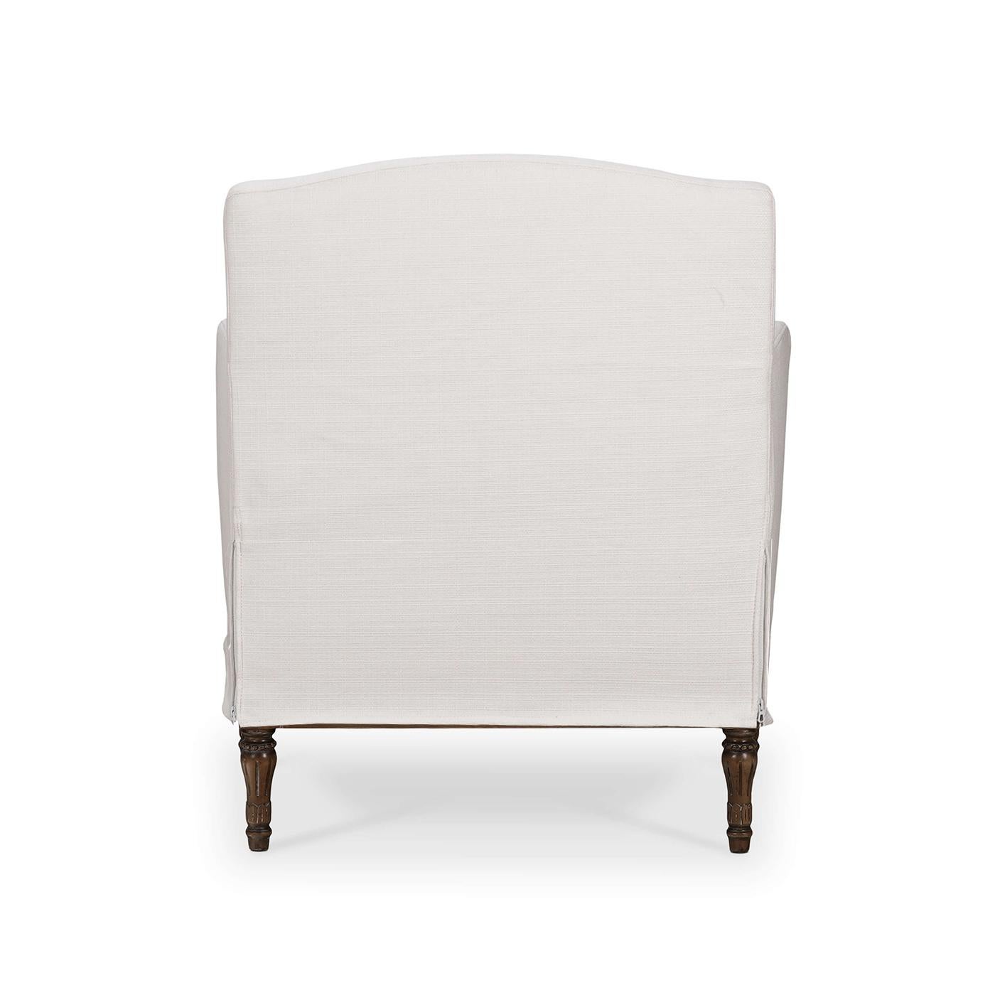 French Provincial Slip Cover Armchair In New Condition For Sale In Westwood, NJ