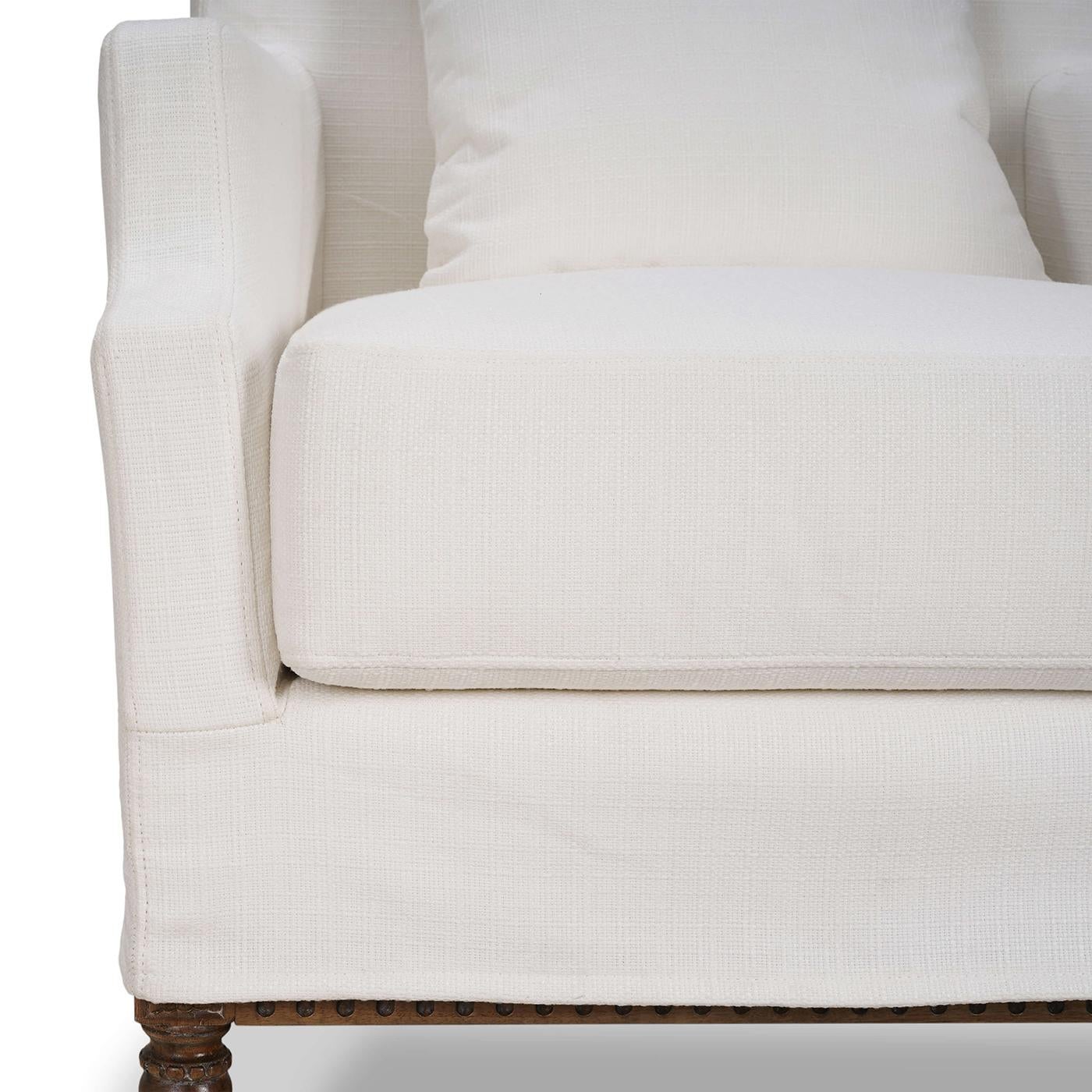 French Provincial Slip Cover Armchair For Sale 1