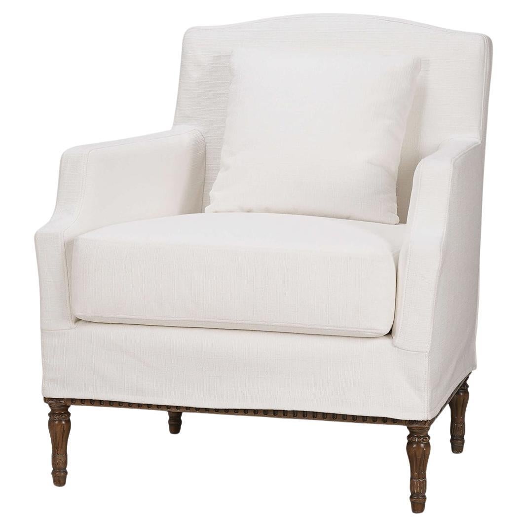 French Provincial Slip Cover Armchair