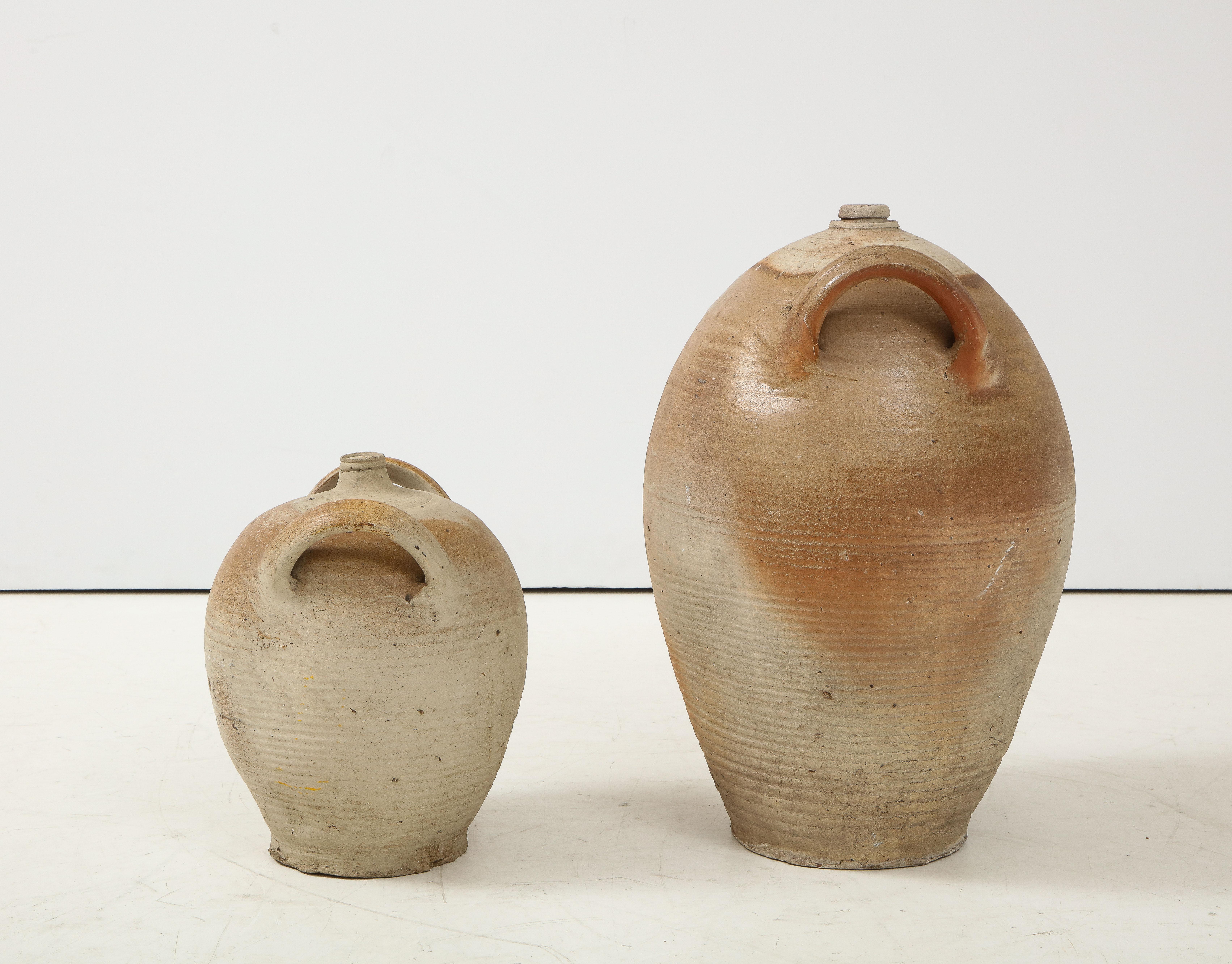 French Provincial Stoneware Vintage Pottery Oil Jar, Jug, Vase or Vessel 3