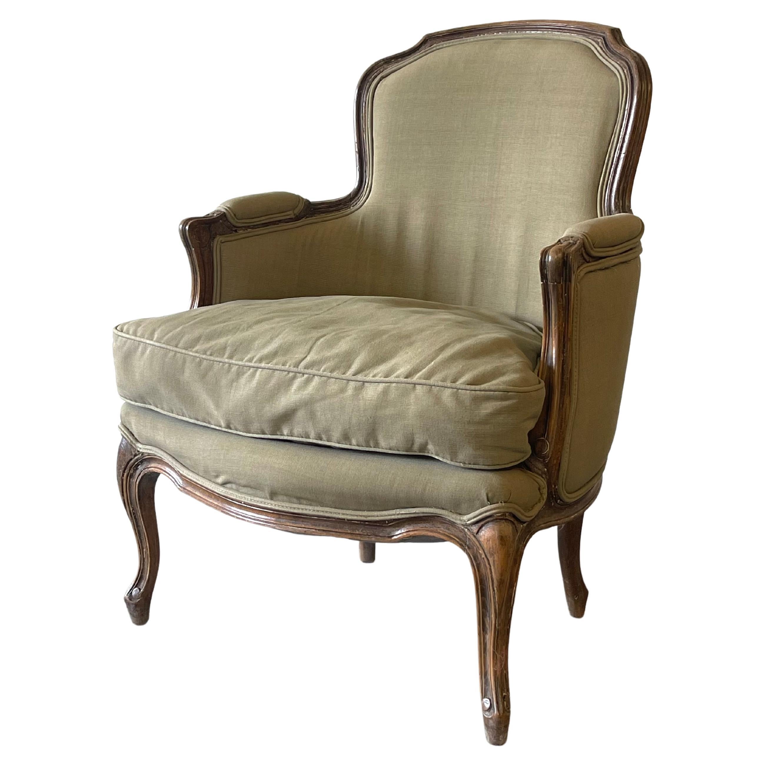 French Provincial Style Bergere Arm Chairs
