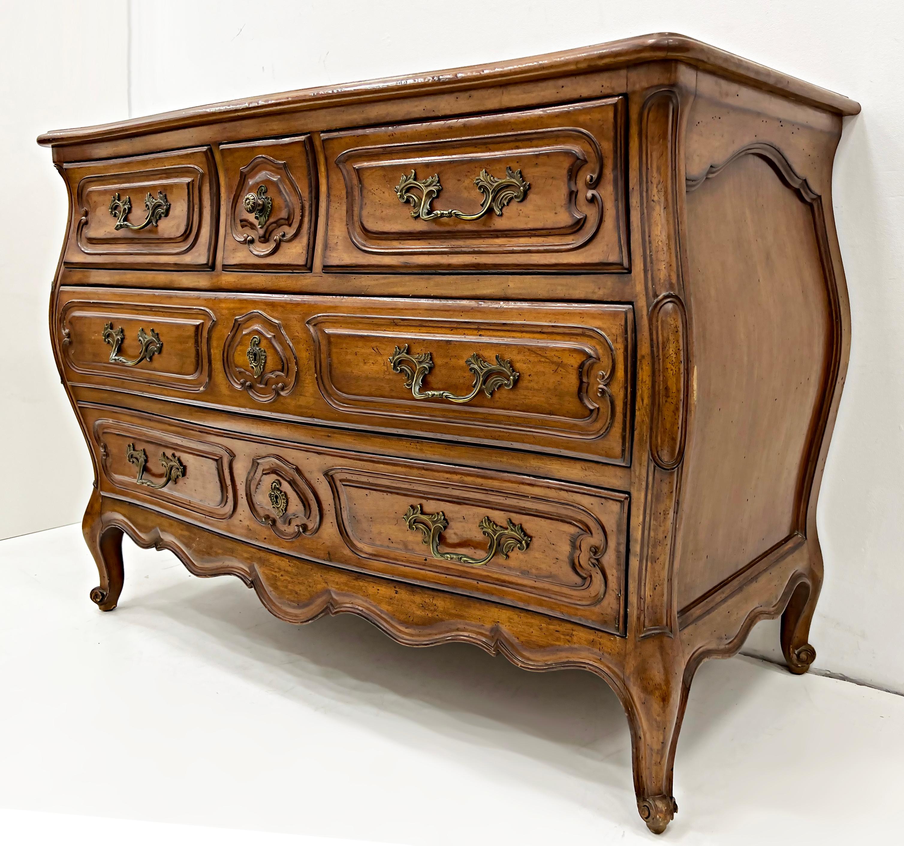American French Provincial Style Auffray & Co. Bombay Chest of Drawers