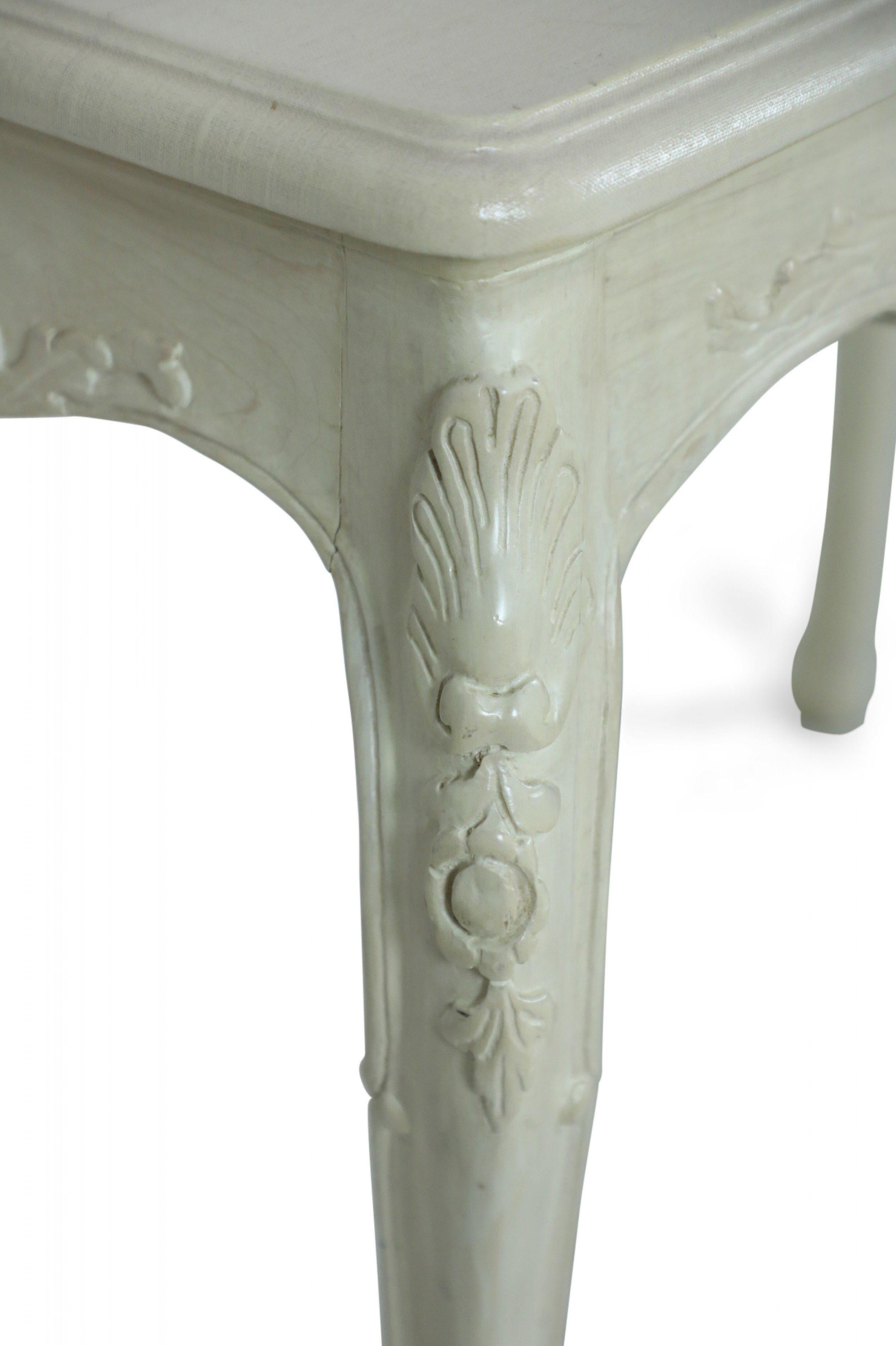 French Provincial Style Beige Painted Foyer / Console Table For Sale 7