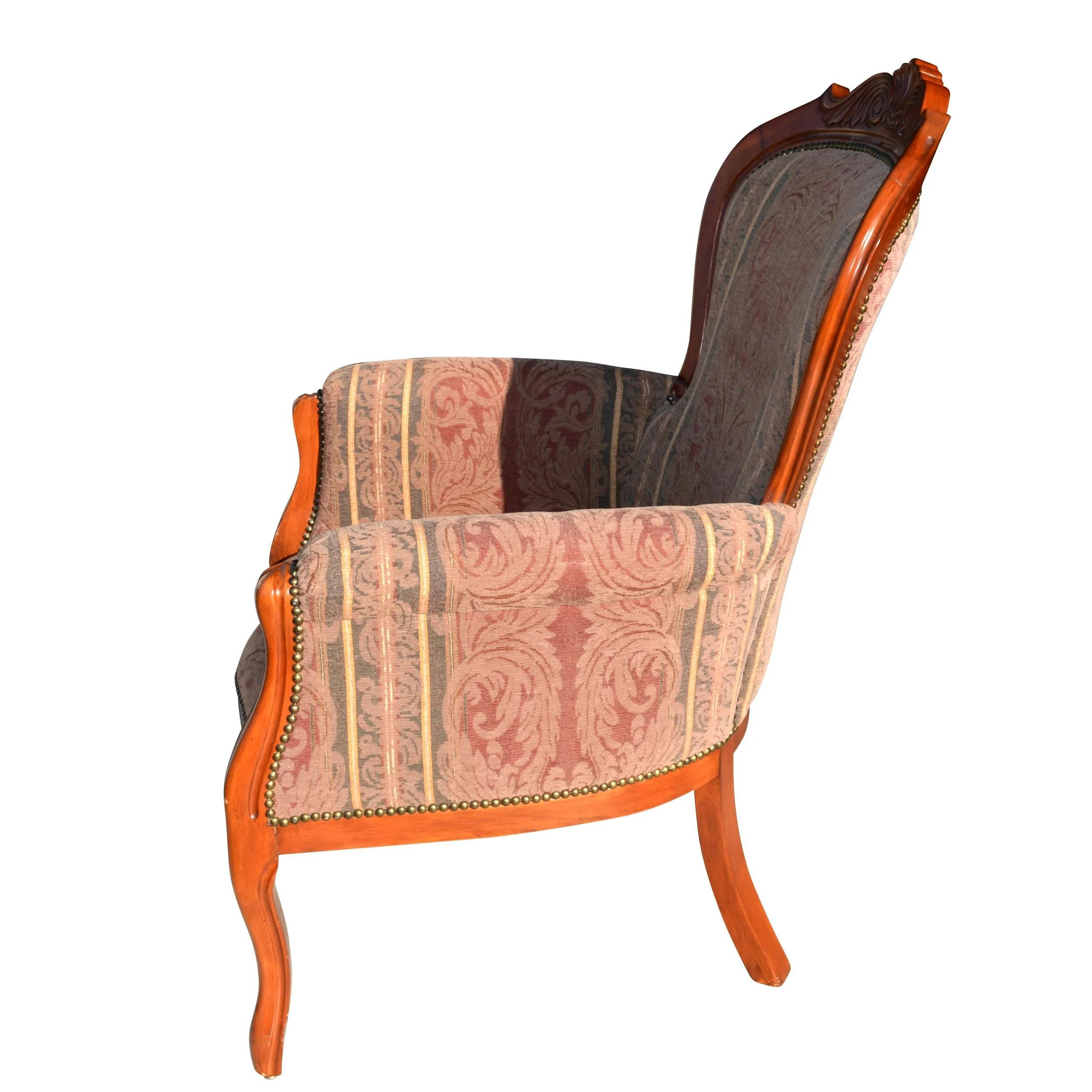 Chaise Bergere de style provincial français Bon état - En vente à Pasadena, TX