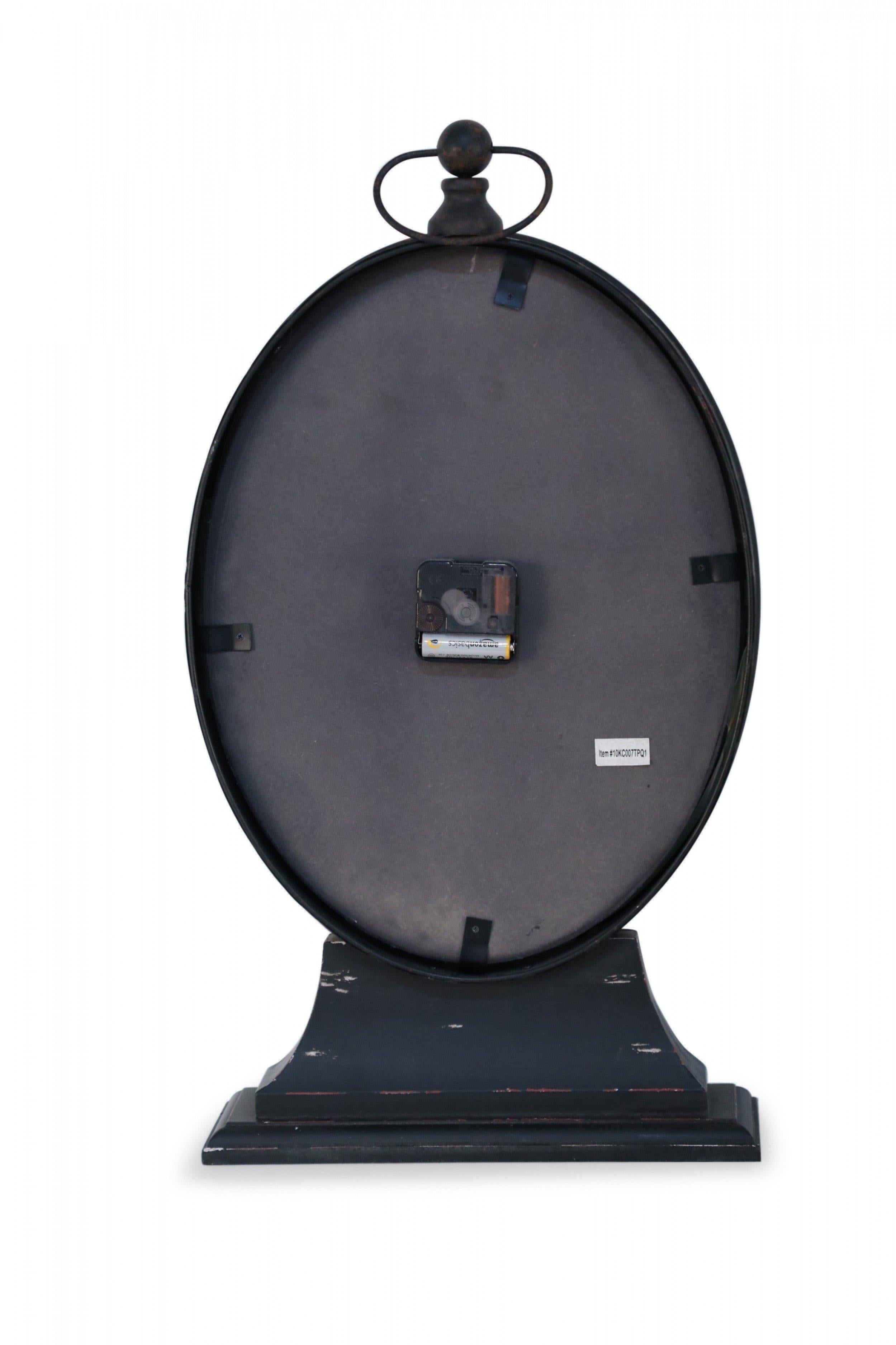 Reloj de Tole Negro Estilo Provincial Francés con Base en venta 4