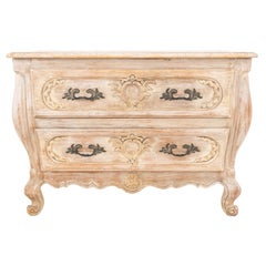 French Provincial Style Bombe Two Drawer Chest