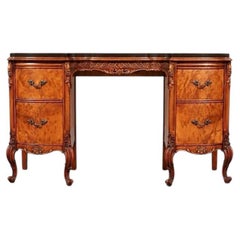 French Provincial Style Burlwood Desk / Vanity by Romweber Industries