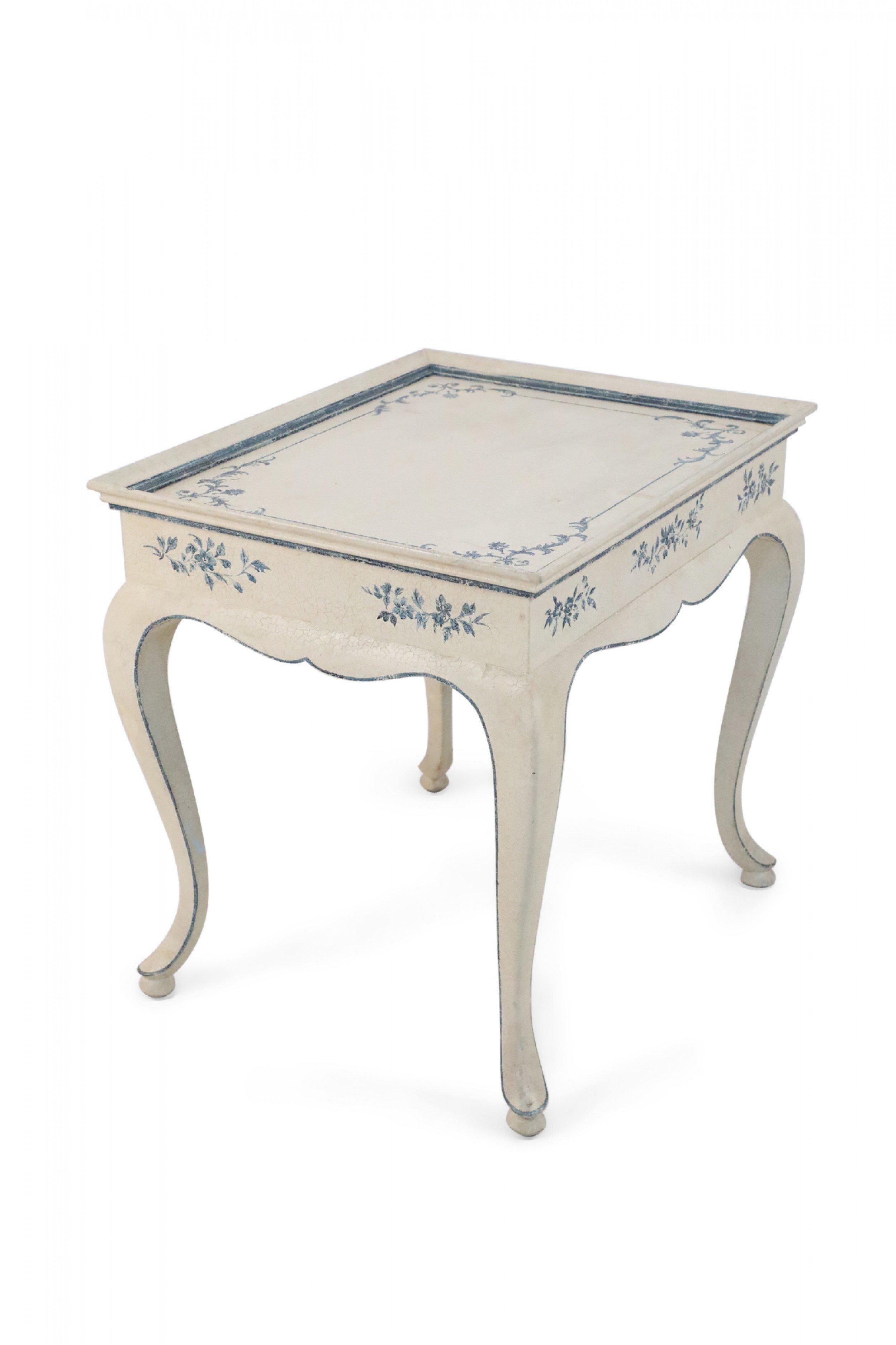 French Provincial Style Cream Wooden Center Table For Sale 2