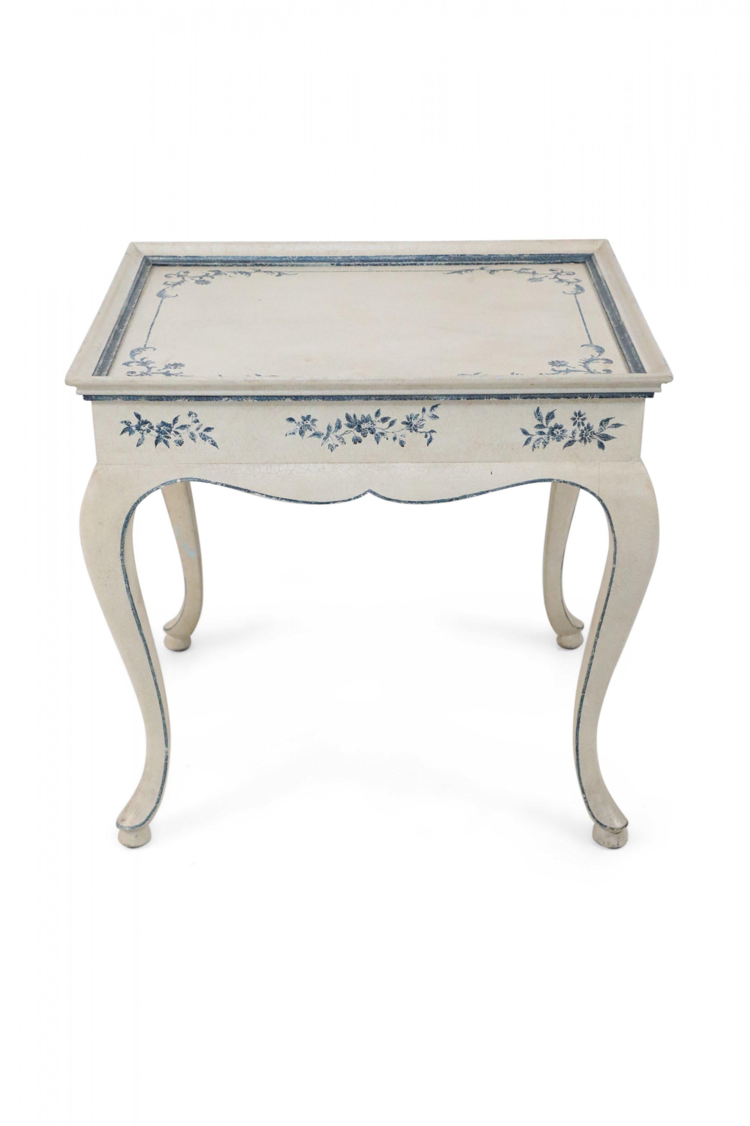 French Provincial Style Cream Wooden Center Table For Sale 3