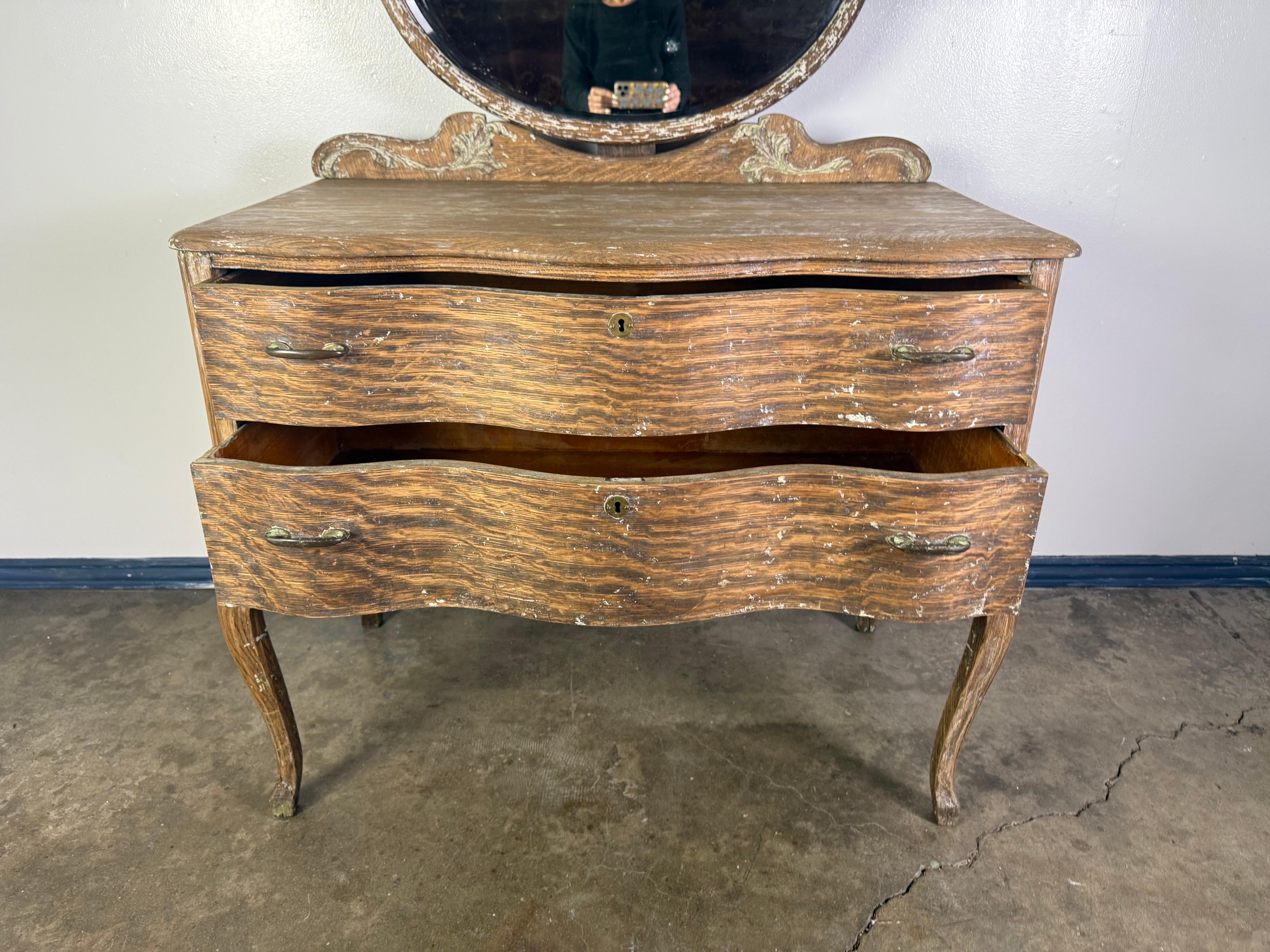 French Provincial Style Dresser w/ Mirror For Sale 6