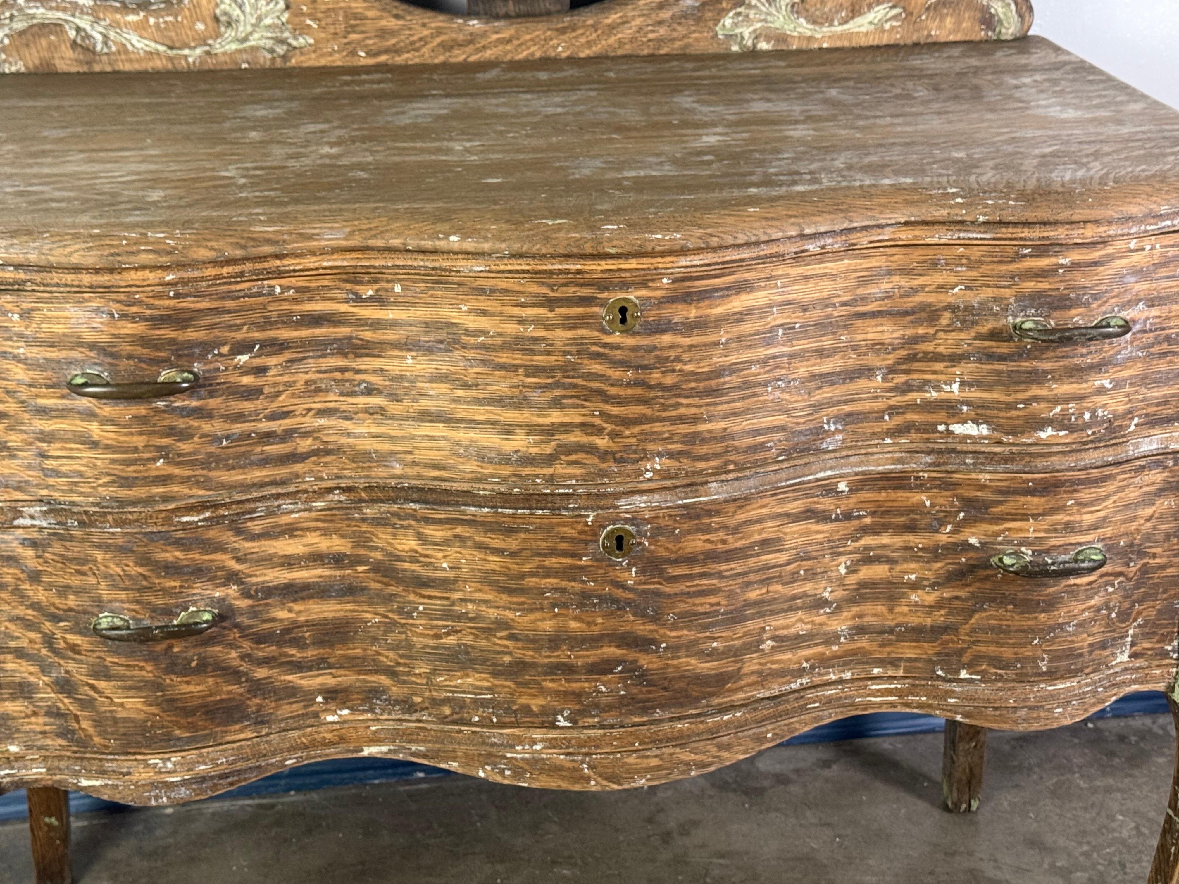 19th Century French Provincial Style Dresser w/ Mirror For Sale