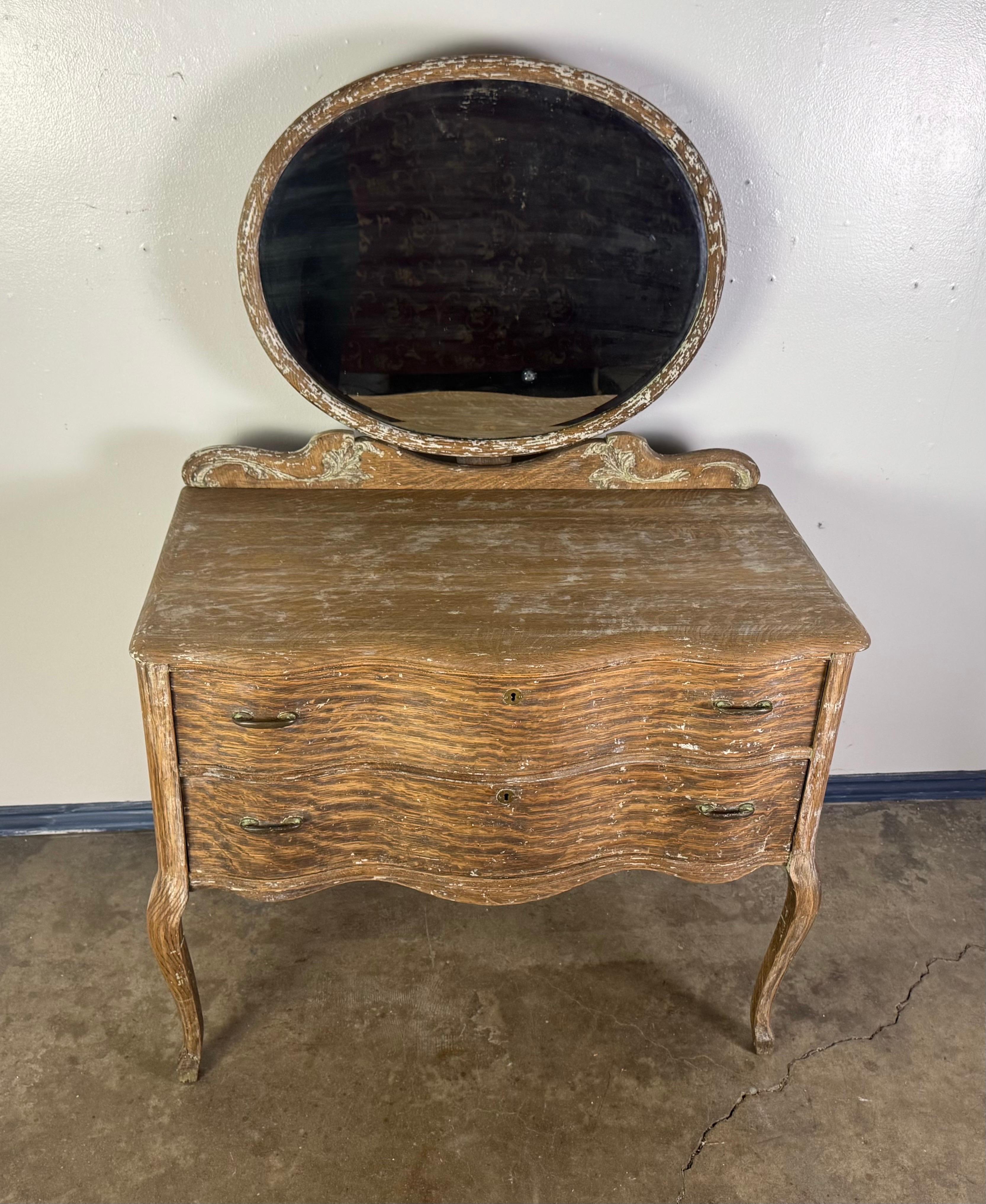 French Provincial Style Dresser w/ Mirror For Sale 4