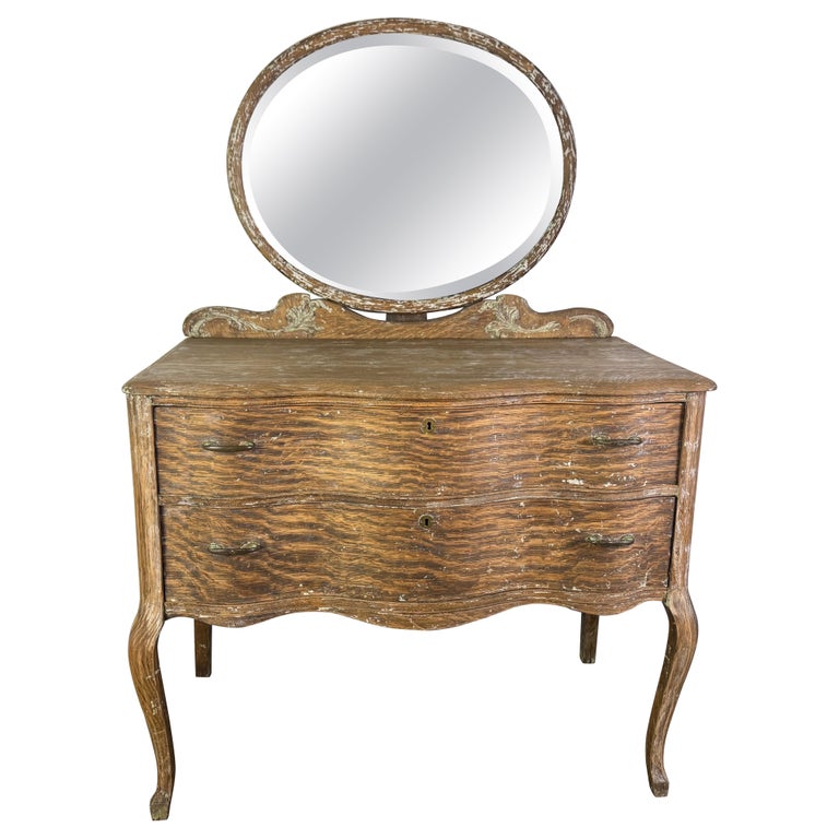 antique princess dresser with mirror Antique Princess Dresser/Vanity, Tilt Mirror, Maple, 88.5H, Ca 1800's, PA5955 Aardvark Antiques