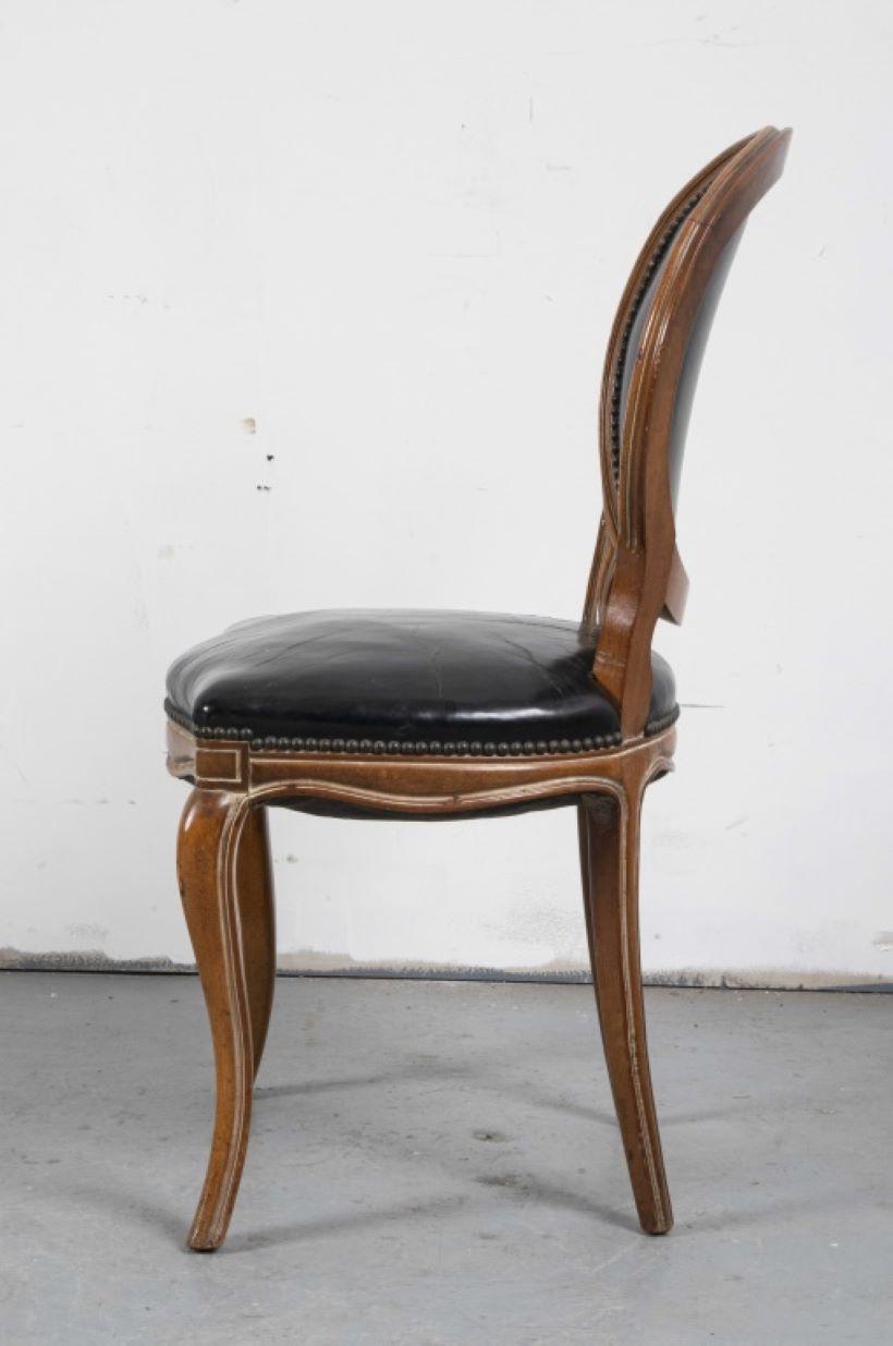 French Provincial Style Fruitwood Side Chairs, 4 For Sale 1