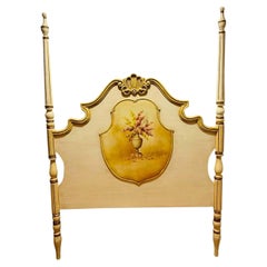 Vintage French Provincial Style Hand Painted Headboard