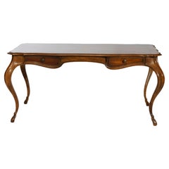 French Provincial Style Heritage Grand Tour Walnut Writing Desk 20th C