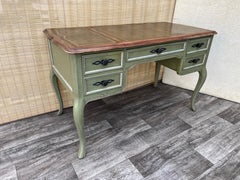 French Provincial Style Laather Top Writing Desk by Sligh Furniture. Circa 1960s