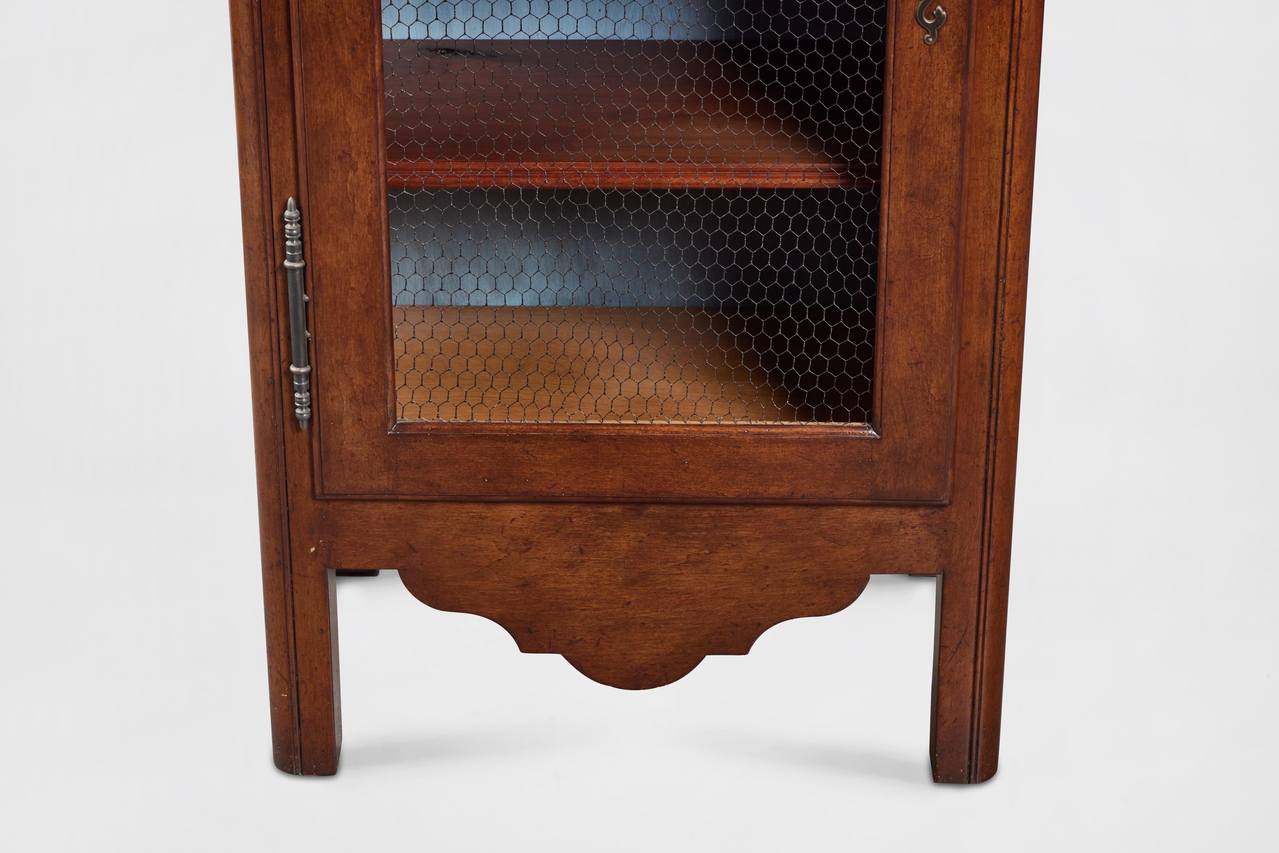Glass French Provincial Style Mahogany Display Cabinet For Sale