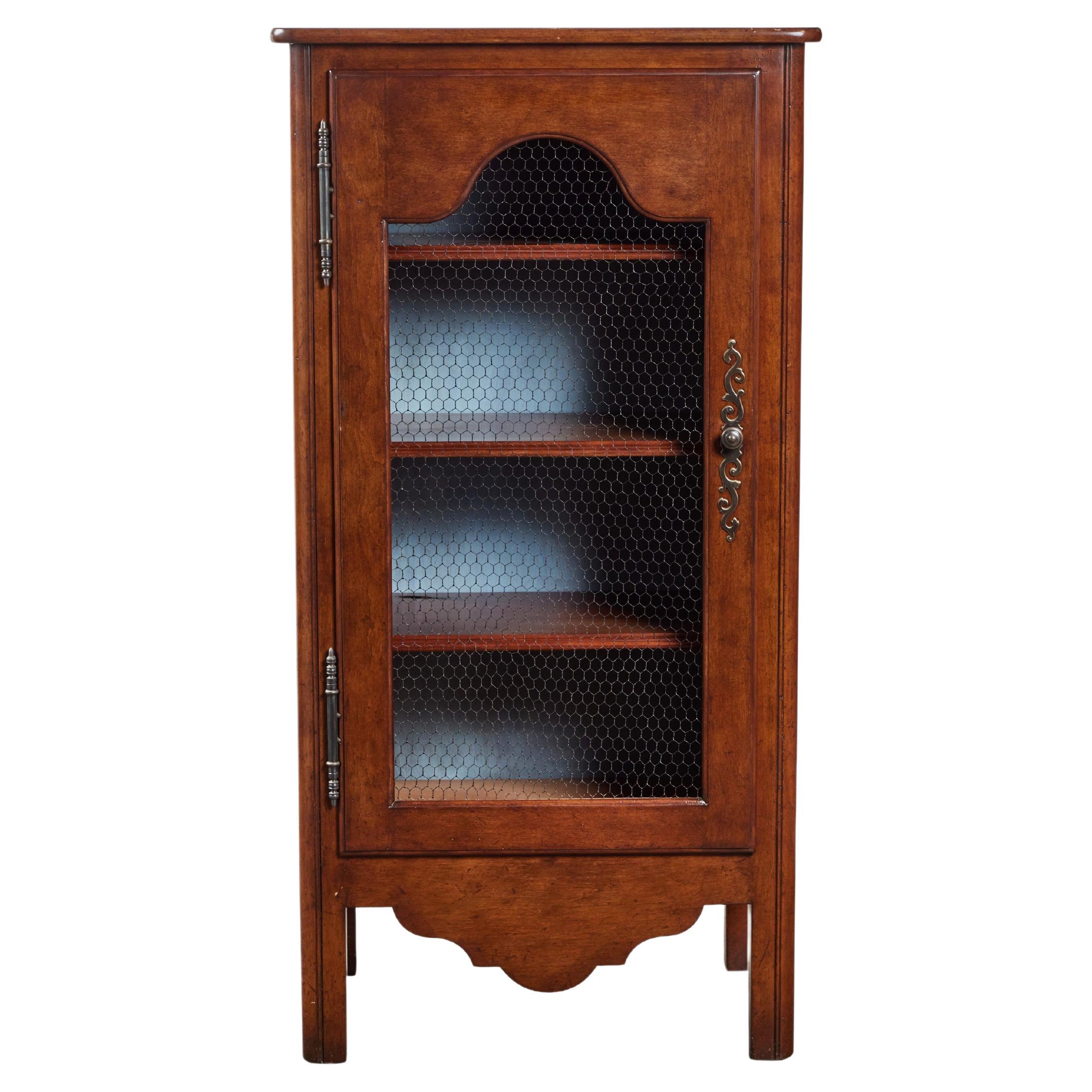 French Provincial Style Mahogany Display Cabinet For Sale