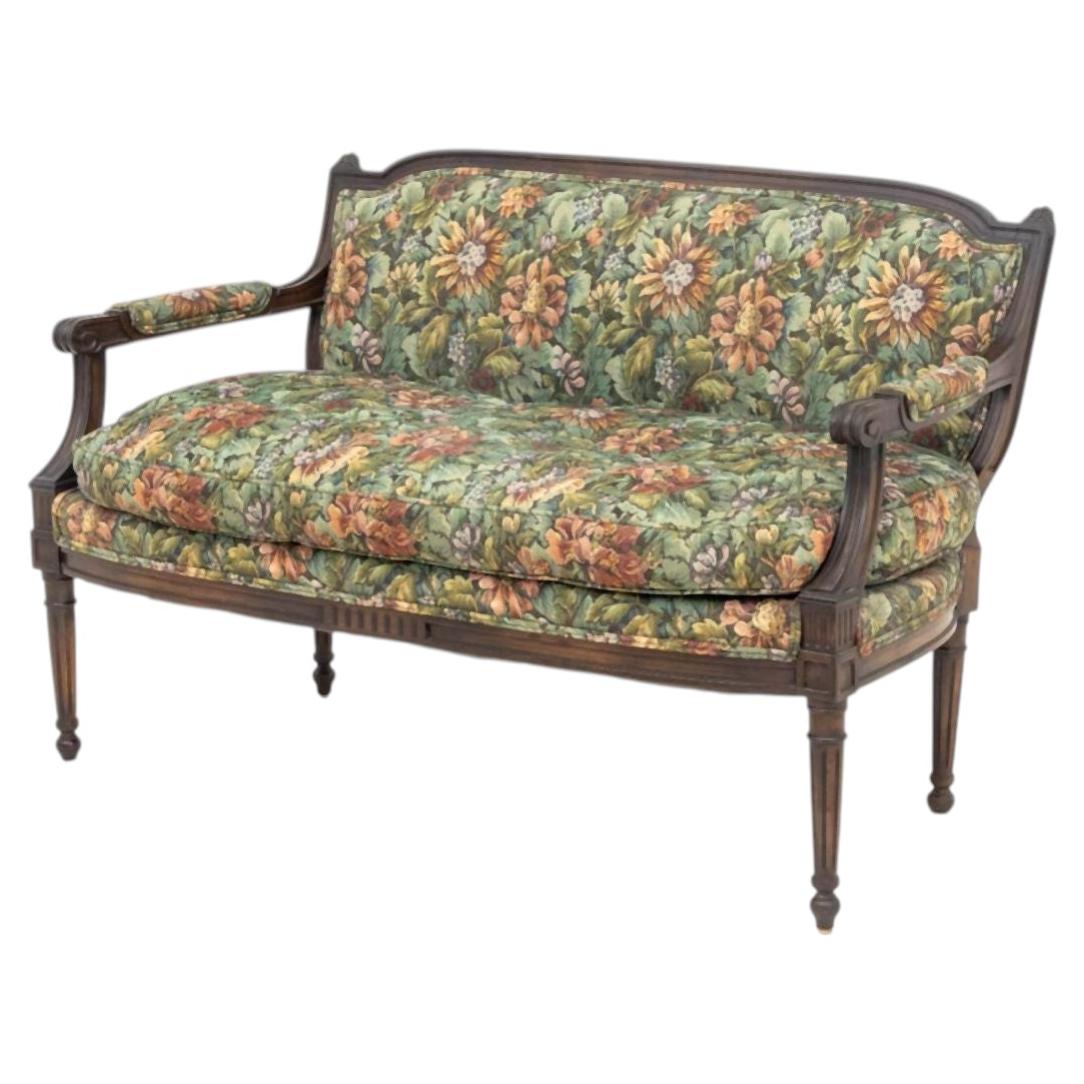 French Provincial Style Mahogany Sofa