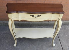 French Provincial Style Partial Gilt And Enamel Painted Console Table