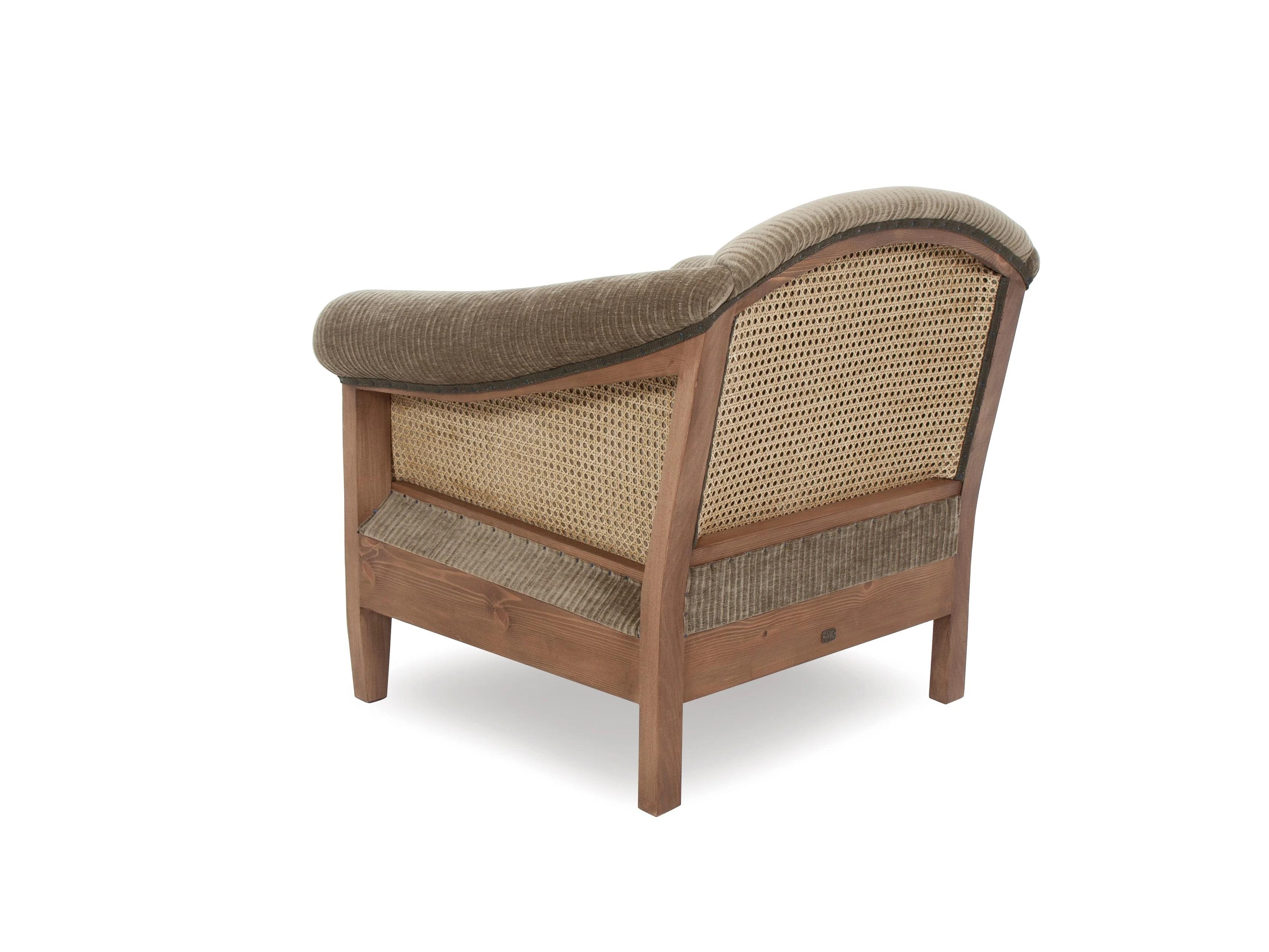 French Provincial Style Rattan Armchair with Custom Finishes For Sale 5