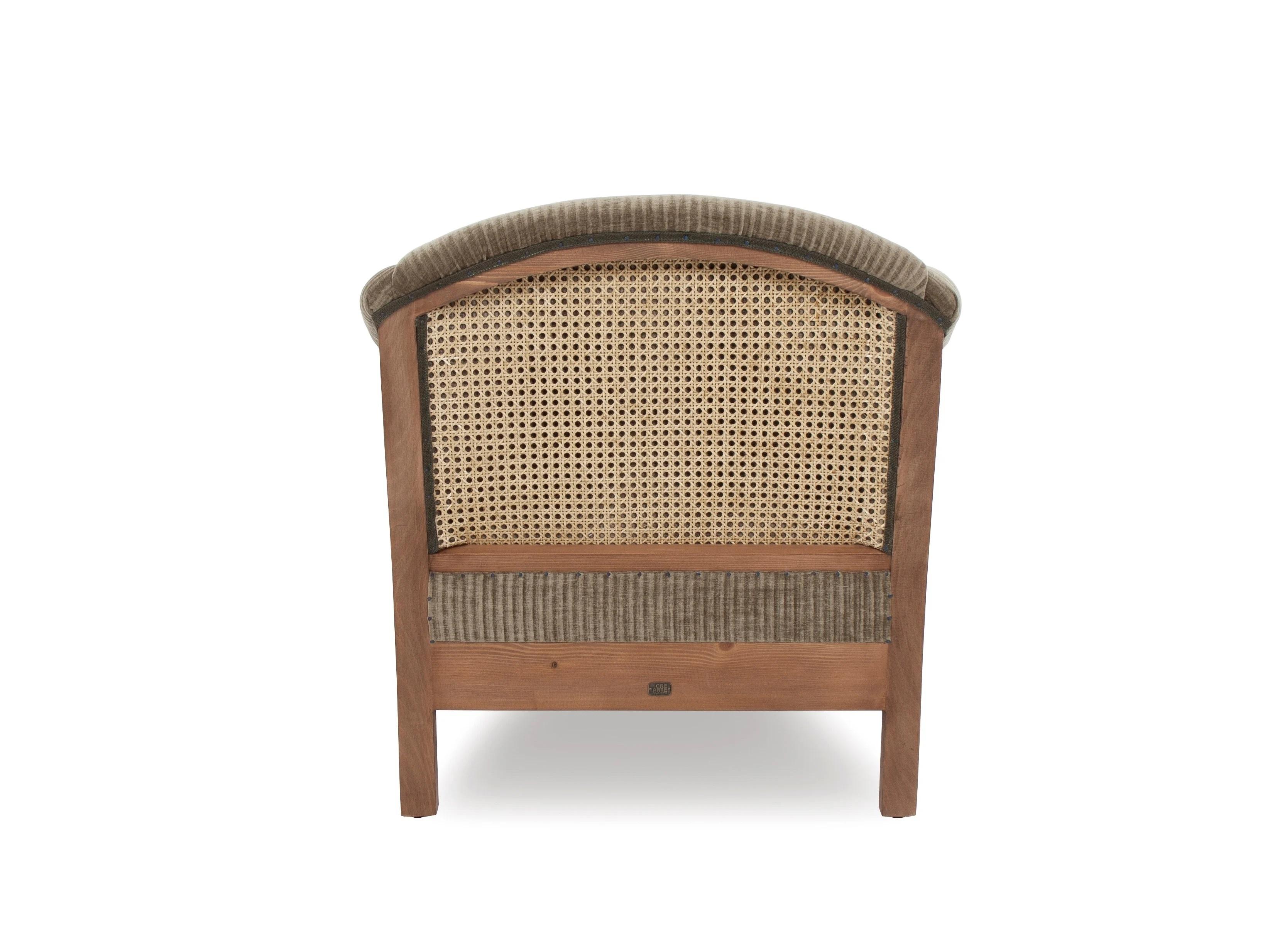 French Provincial Style Rattan Armchair with Custom Finishes For Sale 6