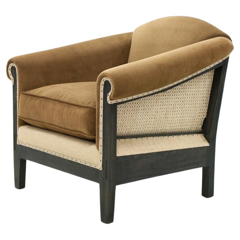French Provincial Style Rattan Armchair with Custom Finishes For Sale